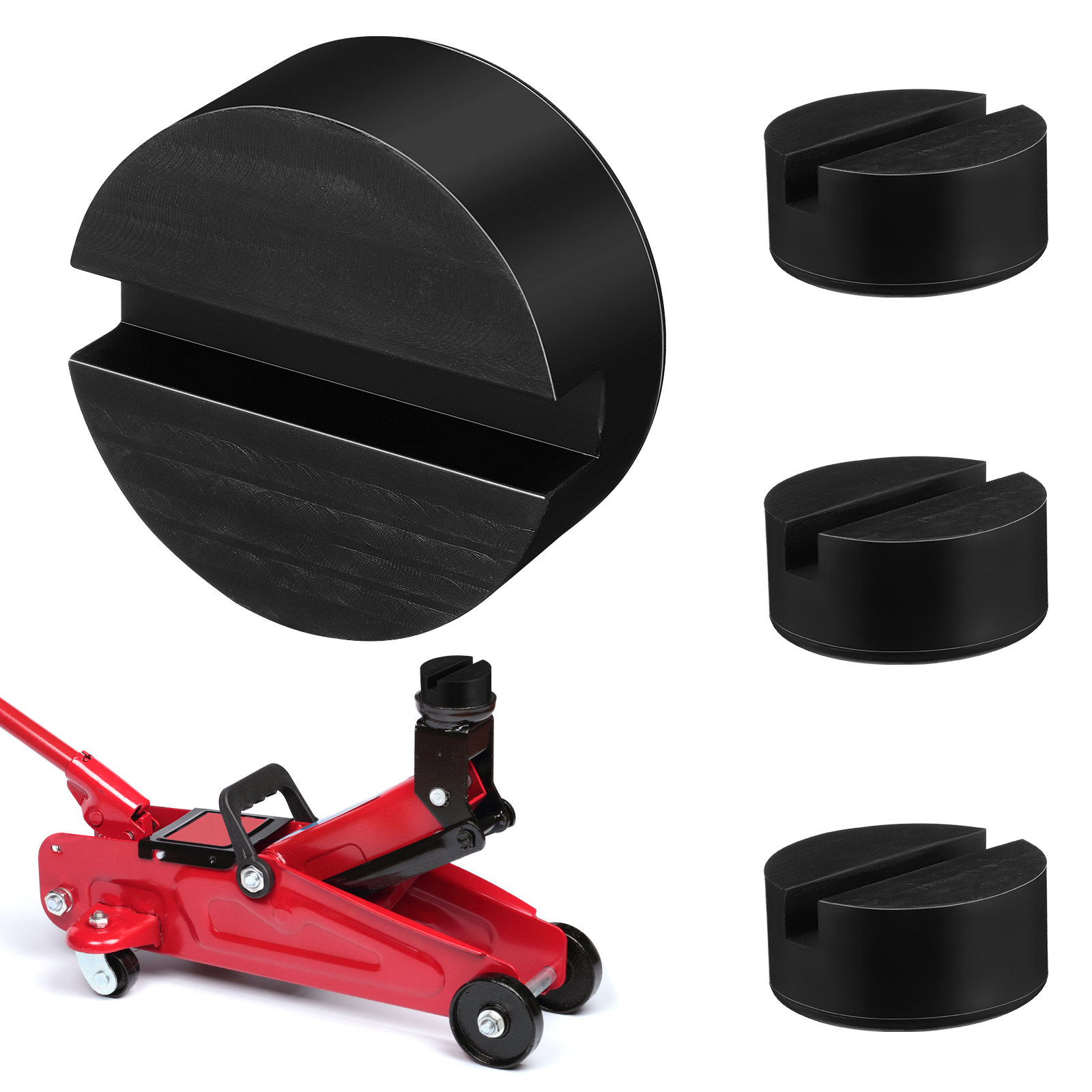 Car Jack - 4 Pcs Rubber Blocks Jack Stand
