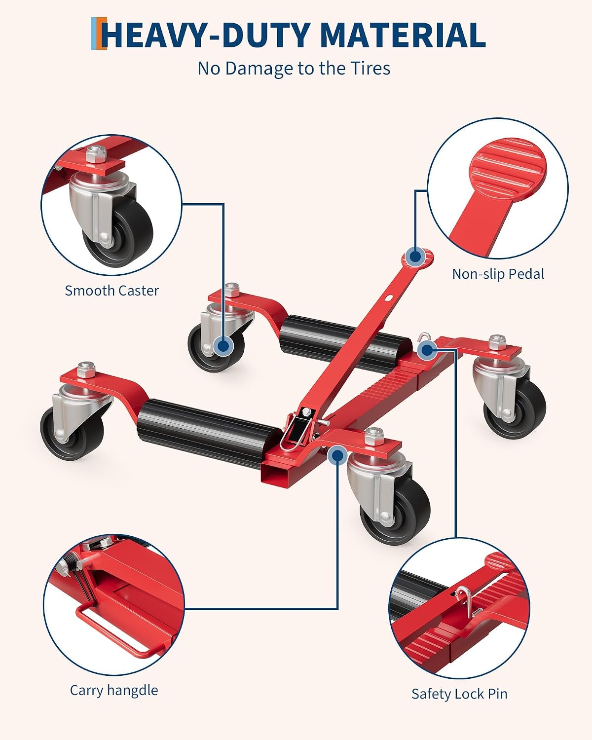 Tacleekii 2 4 Pack Car Wheel D - Car Jack review and price
